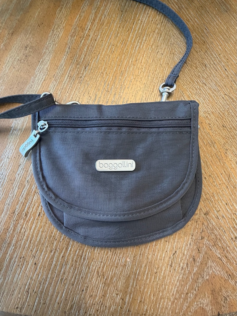 Baggallini Slate Gray Compact Crossbody Bag